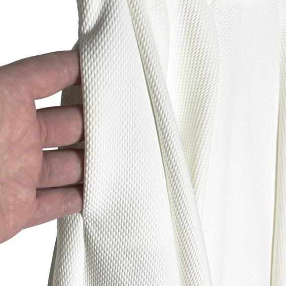 TORN by RONNY KOBO Women’s Ivory Pique knit pleated mini skirt - Picture 2 of 3